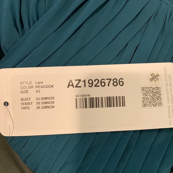 Azazie Lara Dress in Peacock - Picture 5 of 5